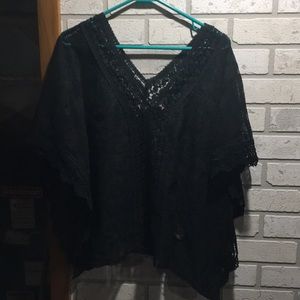 Black lace cover up